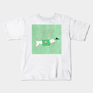 Saint Patrick's Day Dog Design Teeny Weeny Bit Irish Kids T-Shirt